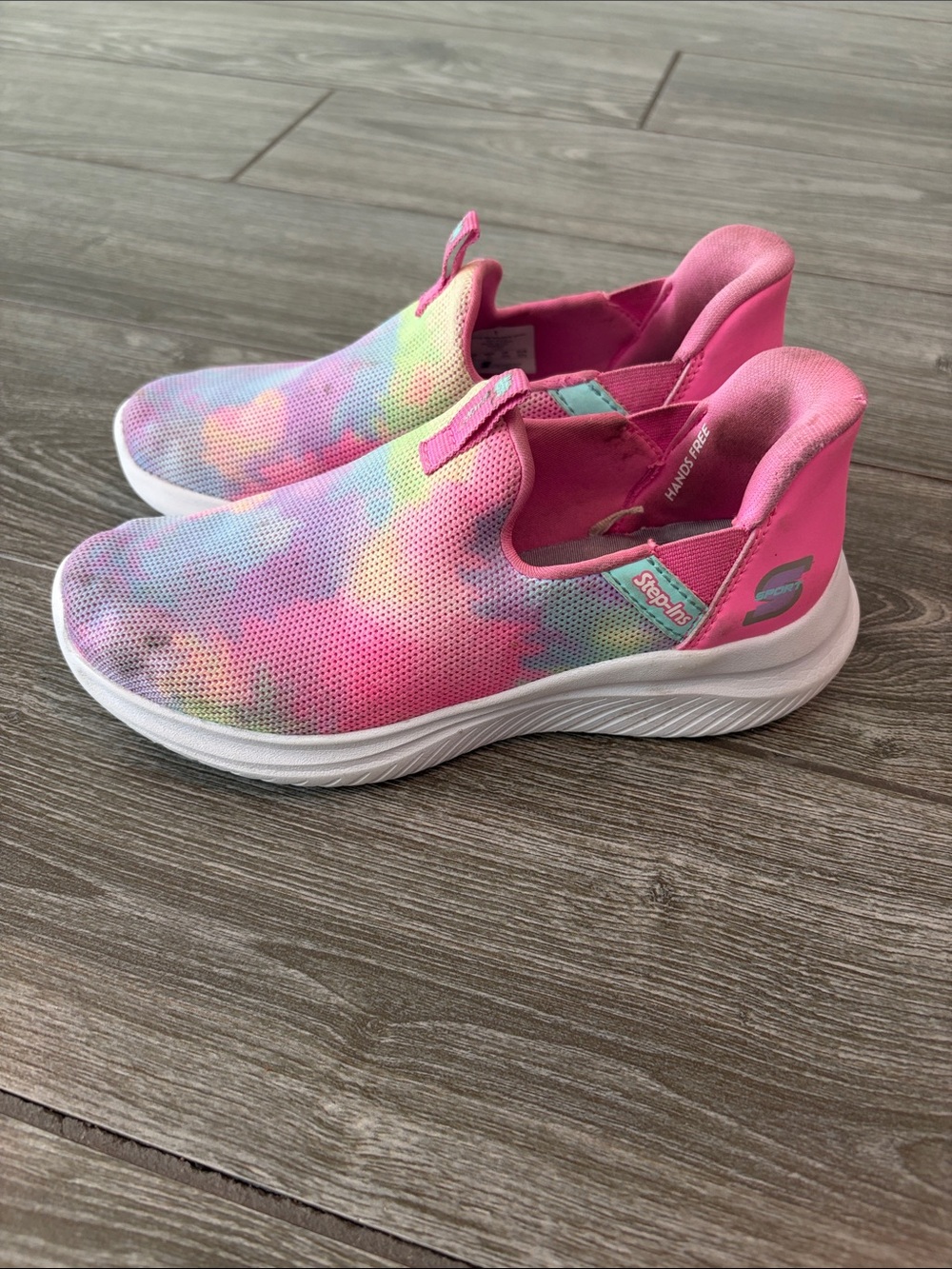 Skechers Kids Slip-On Sneakers in Pink Multicolor Tie-Dye